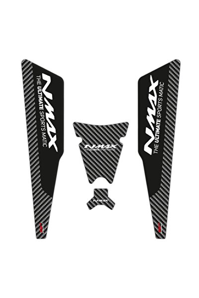 GP KOMPOZİT Yamaha NMAX 125 / 155 2015-2020 Uyumlu Tank Pad Siyah-Karbon