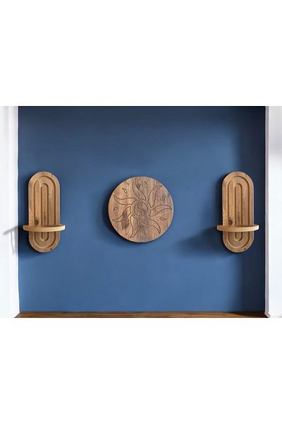 varje think outside the box Semplice Wall Shelf and Decorative Ying Yang Sun Painting