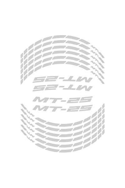 GP KOMPOZİT Yamaha MT-25 2015-2024 Uyumlu Jant Şeridi Reflektif Gri