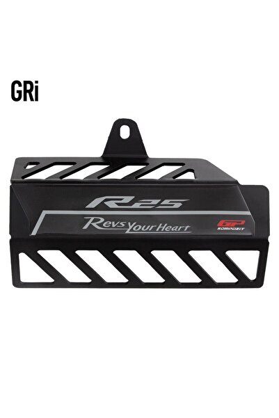GP KOMPOZİT Gp Kompozit Yamaha R25 2016-2024 Uyumlu Egzoz Koruma Kapağı Siyah Kırmızı