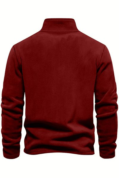 GHASSY CO. Men's Half Zipper Stand Collar Fleece