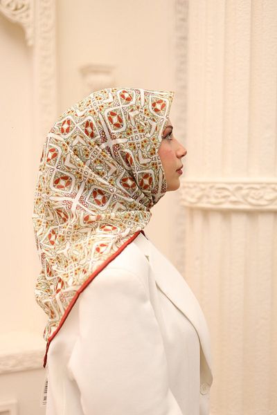 Silk Home Eșarfă din bumbac moale cu model Kilim