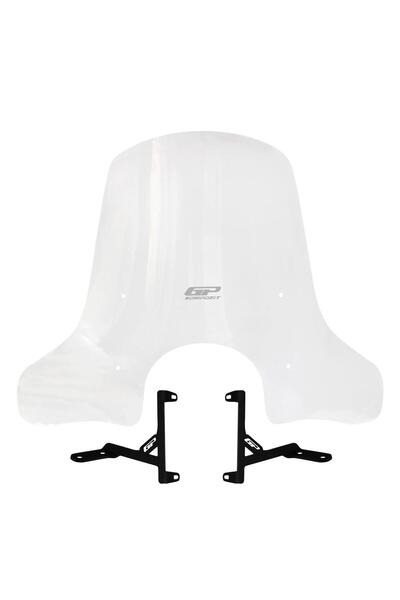 GP KOMPOZİT SYM Fiddle 2009-2023 Uyumlu Ön Cam Şeffaf 55 cm