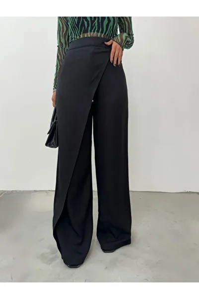 HİJABAYA Side Layered Linen Trousers