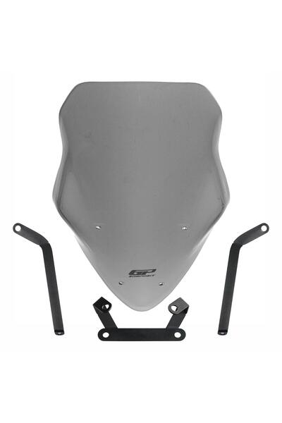 GP KOMPOZİT Bajaj Pulsar NS 200 2011-2024 Uyumlu Uzun Tur Camı Füme 59 cm