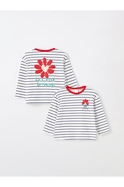 LC Waikiki Lcw Kids Crew Neck Long Sleeve Striped Girls T-Shirt