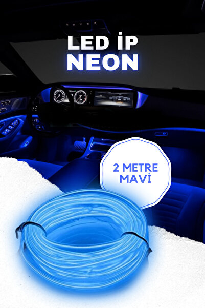 Vendortuning Araç Içi Aydınlatma Ip Neon Led Tüm Mavi 2 Metre