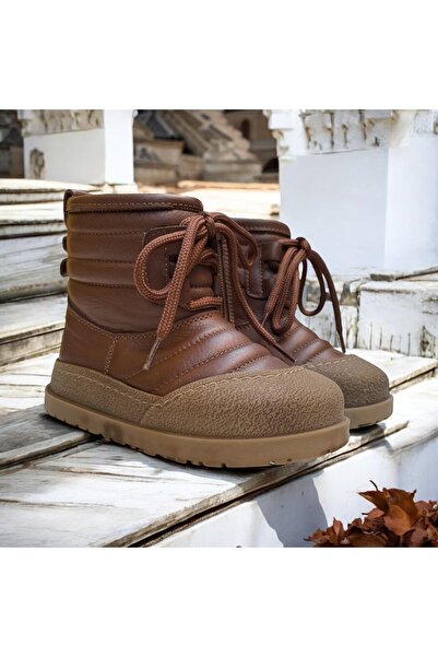 HAPPY WALK Hakiki Deri Kürklü Kışlık Çocuk Bot