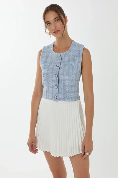 Hiccup Vestă cu nasturi din tweed
