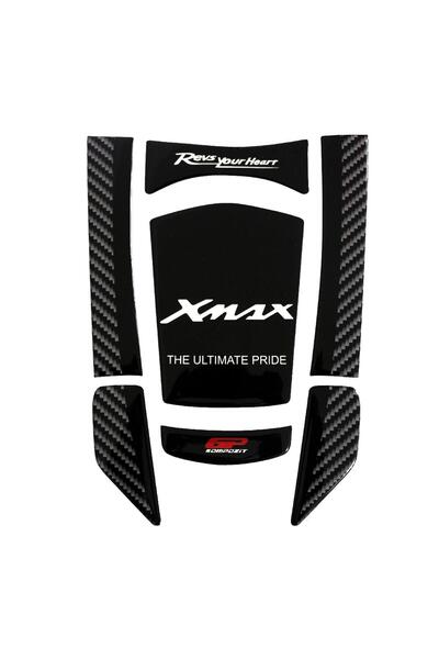GP KOMPOZİT Yamaha XMAX 2018-2022 Uyumlu Tank Pad Seti Siyah-Karbon