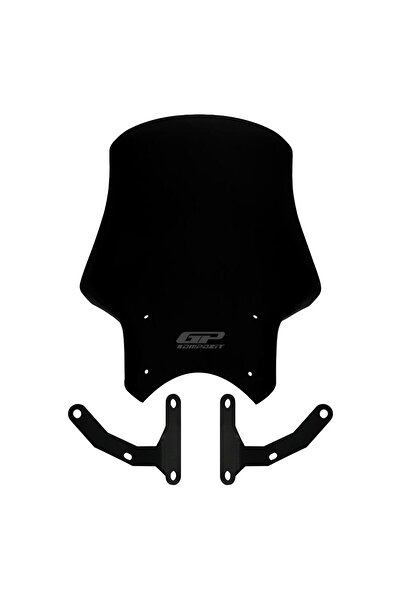 GP KOMPOZİT Gp Kompozit Honda Cb125r / Cb250r 2018-2024 Uyumlu Tur Camı Siyah 49 Cm