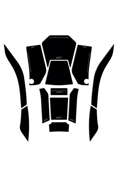 GP KOMPOZİT Honda Forza 750 2021-2024 Uyumlu Tank Pad Seti Siyah