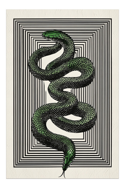 Rugs Modern Halı Nora Art 10 Ριγέ Πράσινο Μαύρο Μπεζ Φιγούρα Φιδιού Πολύχρωμη...