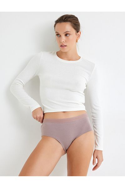 Koton Back Printed High Waist Cotton Hipster Panties