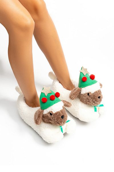 Twigy Fiona Women - White Animal Slippers 36/41