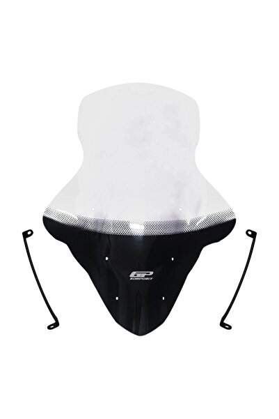 GP KOMPOZİT Yamaha NMAX 125 / 155 2015-2020 Uyumlu Baskılı Elcikli Ön Cam Şeffaf 74 cm