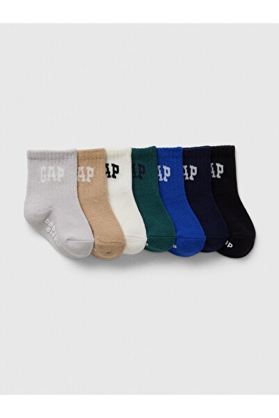 GAP Bebek Çok Renkli Logo Crew 7'li Çorap Seti