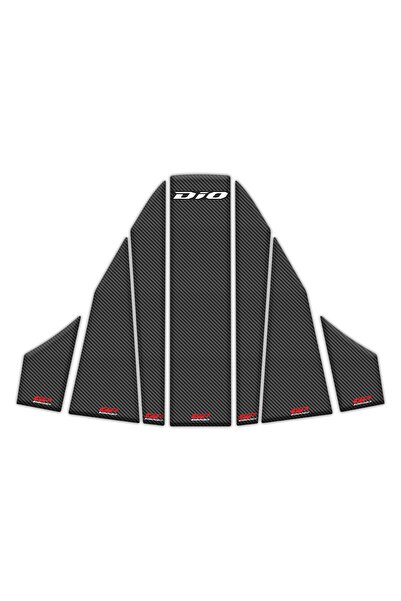 GP KOMPOZİT Honda Dio 2021-2025 Uyumlu Tank Pad Seti Karbon