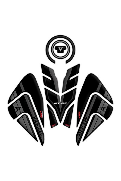 GP KOMPOZİT Yamaha MT-09 2021-2023 Uyumlu Tank Pad Seti Siyah