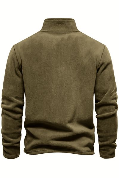 GHASSY CO. Men's Half Zipper Stand Collar Fleece