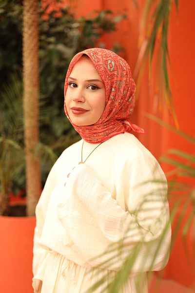 Silk Home وشاح من القطن الناعم بنمط الكليم