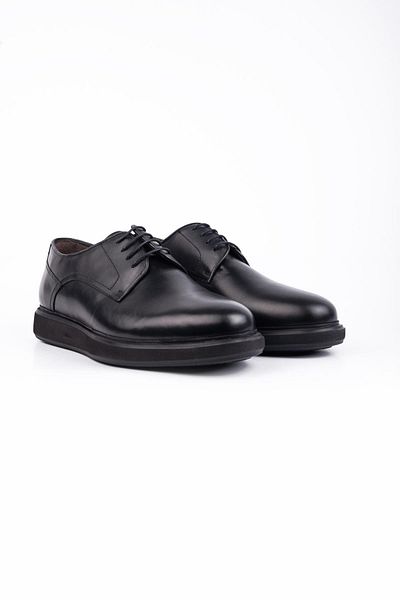 İmza Pantofi clasici cu șireturi antici, 100% piele, negri 1033245150