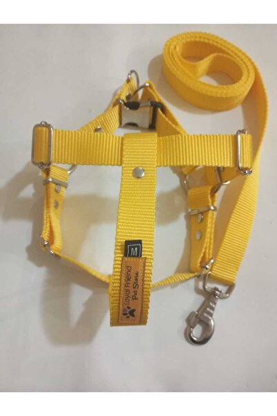 Loyal Friend Store köpek göğüs tasma sarı M BEDEN (45-55 Cm)