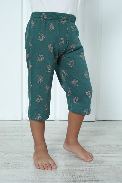 Nicoletta Boy's GreenBermudaCotton Capri