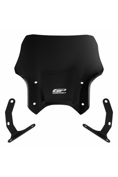 GP KOMPOZİT Honda CB125R / CB250R 2012-2024 Uyumlu Kısa Ön Cam Siyah 33 cm