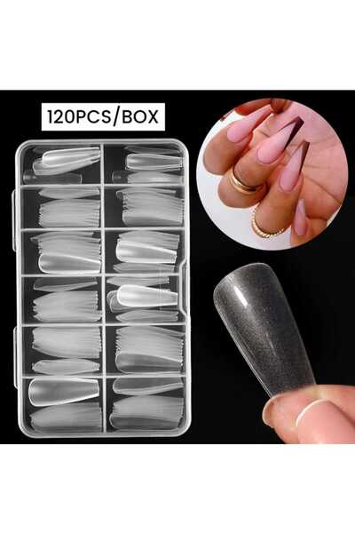 Born Pretty Balerin Takma Tırnak Jel Destekli 5 Kapsül Küt Tırnak Tipsi 130 Adet