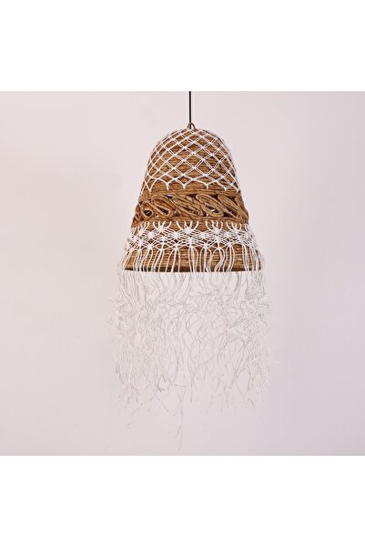 Mylamp MEDUSA Doğal Abaka ve Makrome  40X90 cm  Avize