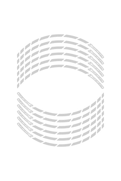 GP KOMPOZİT Bajaj Dominar 250 / 400 2017-2024 Uyumlu Jant Şeridi Reflektif Gri