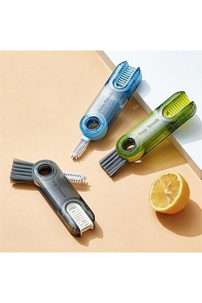 SAVA HOME COLLECTİON Sava Home ®   Practical Bottle Cleaning Brush with 3 Functions Multipurpose Brush for Kitchen Bathroom Vehicle
