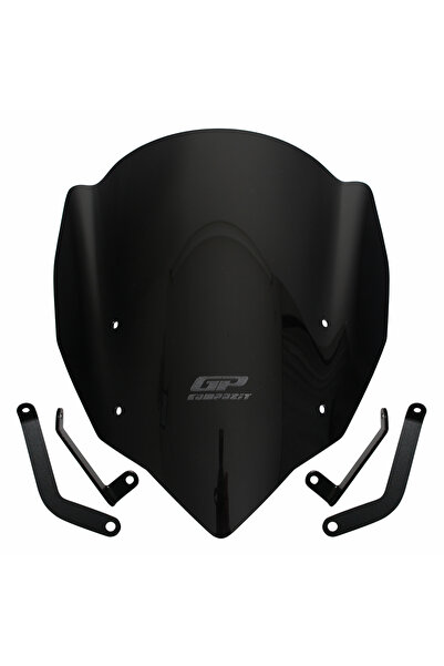 GP KOMPOZİT CF Moto 400 NK / 650 NK 2017-2020 Uyumlu Ön Cam Siyah 34 cm