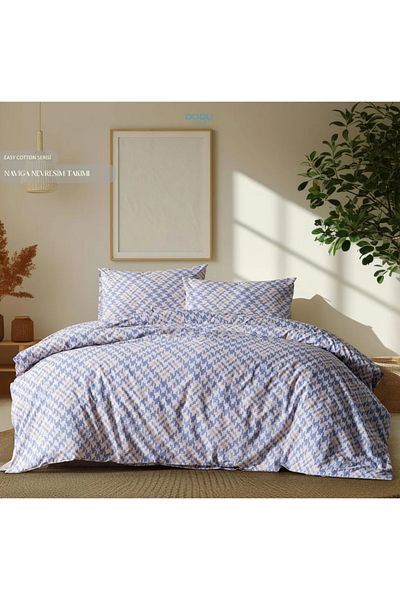 YUNUSOĞLU HOME Doqu Home Naviga Double Duvet Cover Set - Easy Cotton