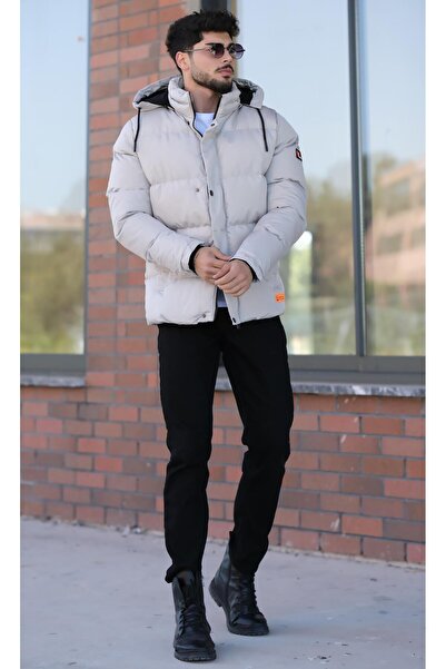 Stilkombin Stil Kombin Çıkarılabilir Kapşonlu Armalı İçi Kürklü Şişme Mont 2911_50213