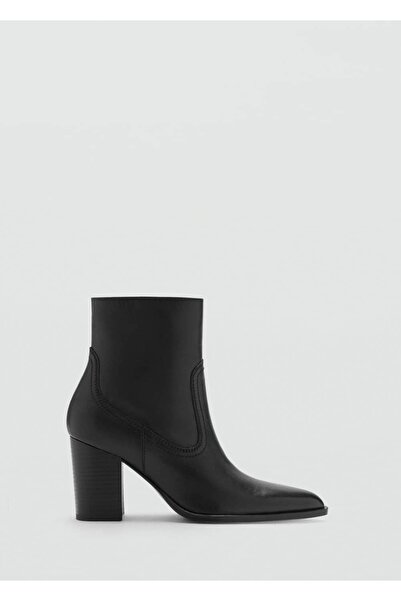 MANGO Woman Ucu sivri deri yarım bot