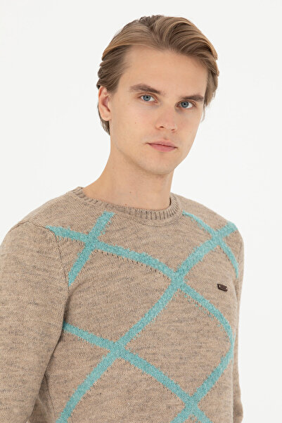 U.S. Polo Assn. Men's Sand Melange Sweater 50270961 -Vr123