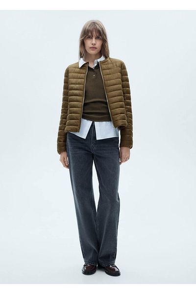 MANGO Woman Gesteppter Anorak mit Tasche