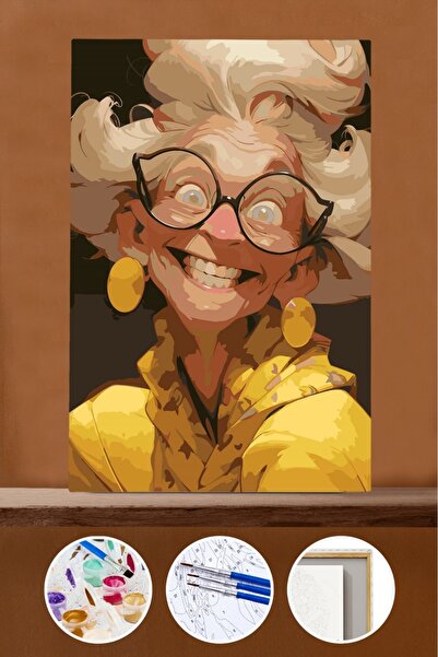 Pastelya Sayılarla Boyama Seti Çerçeveli Kasnaklı Genç Ruh 2 40 x 50 cm