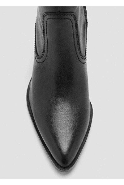 MANGO Woman Ucu sivri deri yarım bot