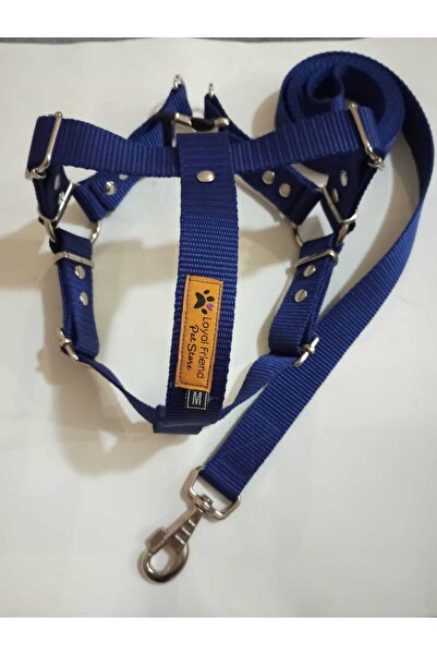 Loyal Friend Store köpek göğüs tasma SAKS MAVİ XL BEDEN (65-75 Cm)