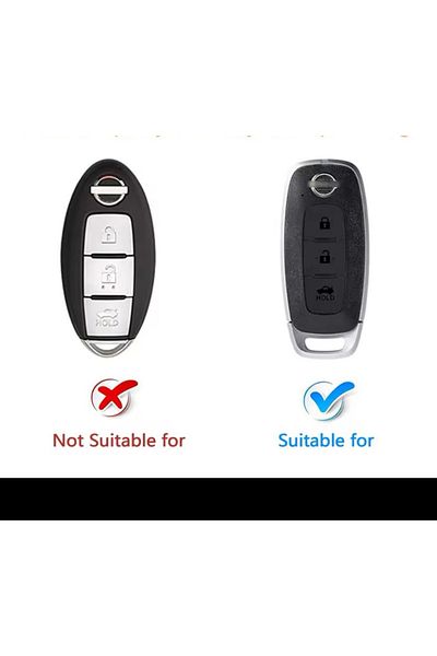 bigkey Nissan Qashqai X Trail Juke Key Case New Case Compatible 2023 and Above Black
