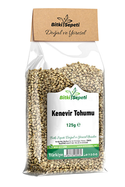 Bitki Sepeti Kendir Tohumu, Kenevir Tohumu, Hemp Seed, 125 Gr.