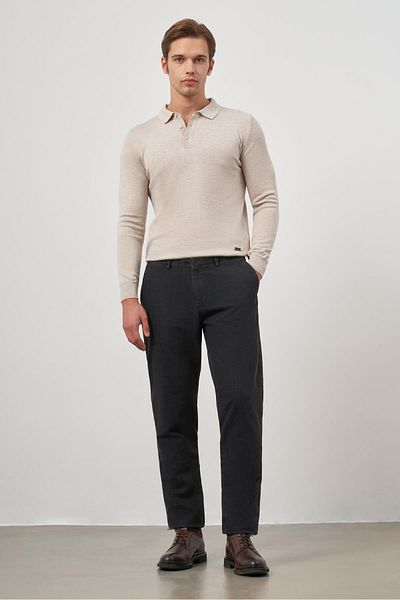 İmza Dark Anthracite Cotton Side Pocket Casual Comfort Fit Chino Pants 1003245155