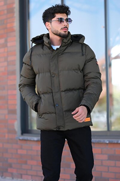 Stilkombin Στυλ Συνδυασμός Αφαιρούμενο Φουσκωτό Παλτό με Κουκούλα Κέντημα με Γούνα Εσωτερικά 2911_50213