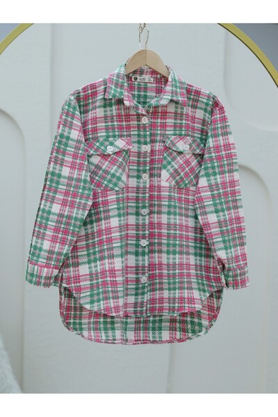 HİJABAYA Covered Pocket Tweed Shirt