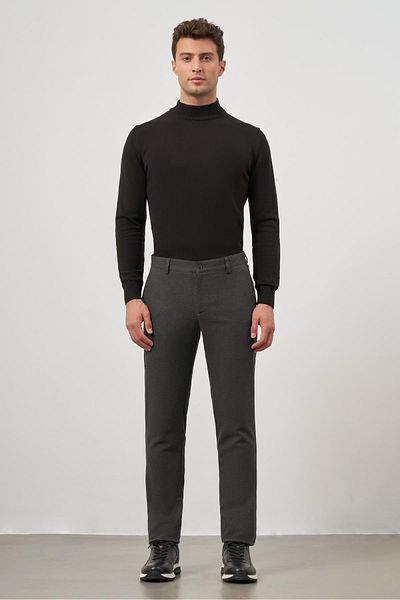 İmza Dark Anthracite Stretchy Side Pocket Casual Slim Fit Chino Pants 1003245108