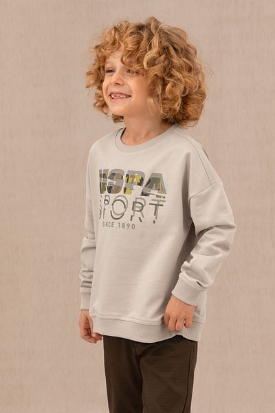U.S. Polo Assn. Φούτερ Boy's Beige Crew Neck 50270740 -VR011