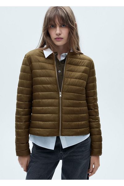 MANGO Woman Gesteppter Anorak mit Tasche